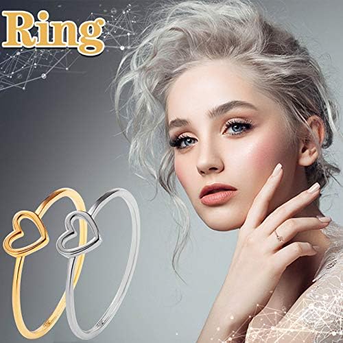 Womenенски накит ветувачки ringsвони подарок за девојка мода во форма на срце, свадбени прстени за женски накит за ангажман прстени