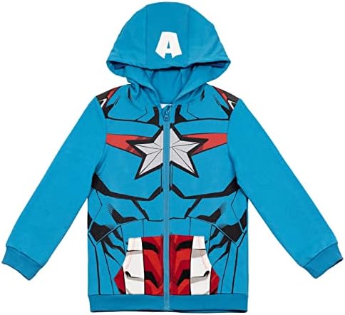 Marvel Avengers Spider-Man Hulk Captain America Zip Up Hoodie Toddler To Big Kid