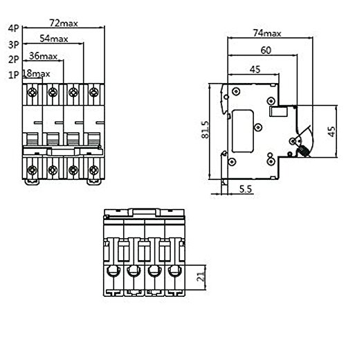 Системи за автоматизација Интерконекција NDB2-63C32-3 DIN Rail Mount Coarcuit Circuit, UL 1077 Дополнителна заштита, 32 засилувач,
