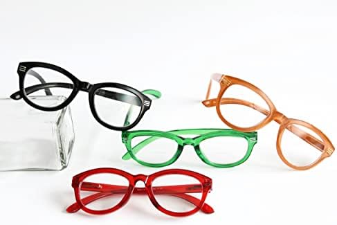 Лур Бифокално читање очила жени 4-пакувања со очила за мачки око, бифокални читатели