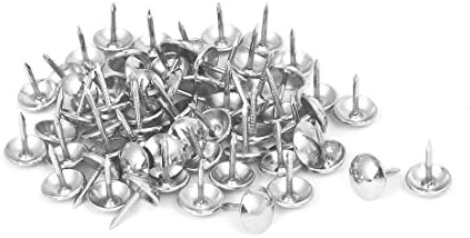 Аексит 10мм нокти на главата, завртки и сврзувачки елементи DIA 13мм висина за реновирање на ноктите за нокти, под притисок, сребрена