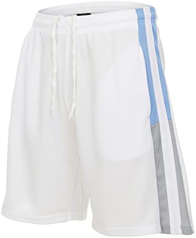 6 пакувања кошаркарски шорцеви за машка лента со џебови за џебови Активна облека Активни бои
