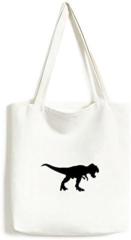 Црните коски од диносаурус изумрат тотено платно торба за шопинг сачер, обична чанта