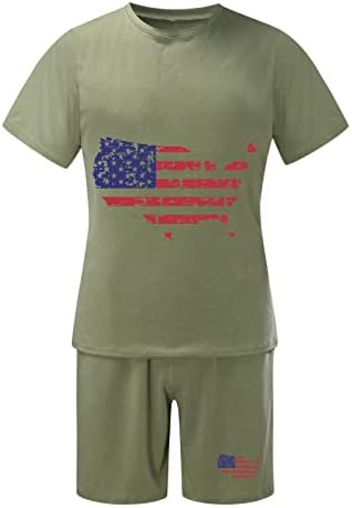 Краток ракав на Волгрф Менс поставува 2 парчиња облека од американски знами