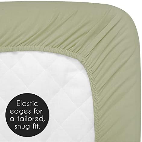 Слатка Jојо дизајнира мудрец зелена бохо мустарка момче или девојче опремена креветче за креветчето или расадник за креветчиња