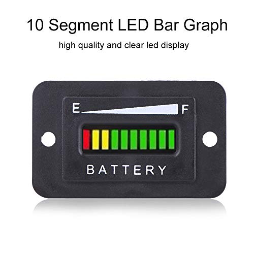 LED дигитална батерија за батерии мерач на батерии, мерач на батерија од 12V/24V/36V/48V за количка со метар час метар