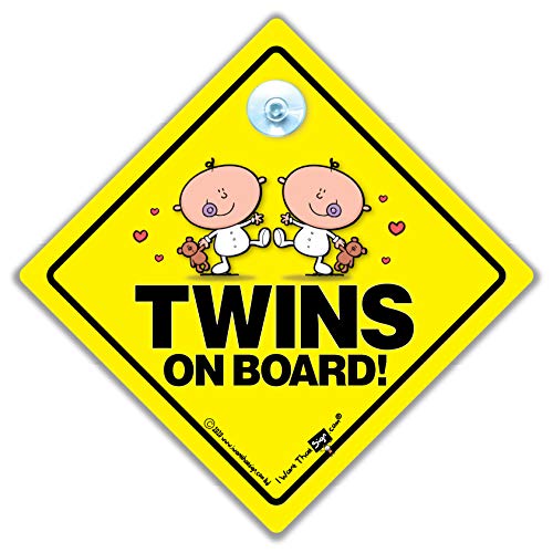 Близнаци на знак за автомобили, близнаци на одборот за автомобили потпишуваат нова мечка, знак за бебиња, знак за близнаци, налепница за браник