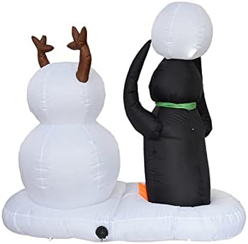 Татко Божиќ на надувување Божиќ на отворено е приказ на отворено, Божиќ пингвин снежен филм, симпатична забава за надувување