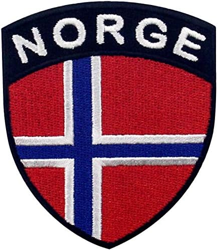Ембао Норвешка Шилд Скрип Лејк Везено Апликација Апликација на шиење на норвешкиот национален амблем