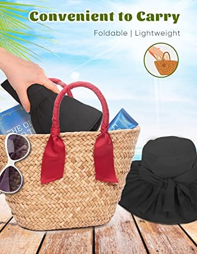 Bestshe Outdoor Side Sred Sun Hat UV заштита, преклоплива флопи плажа риболов пешачење капи за жени девојки