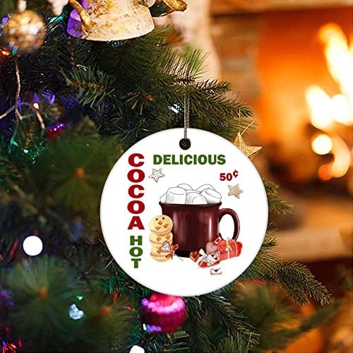 Божиќни украси за чување топло какао бар керамички украс подароци украси новогодишно дрво виси украси сувенири за одмор