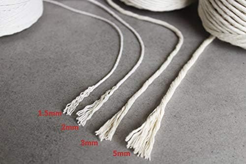 1,5мм памук Macrame Twine/кабел, Macrame Wallид што виси занаетчиски правење плетење)
