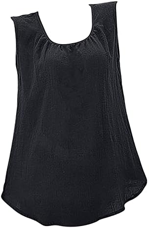 Основни врвови за салони за дами без ракави со ракави душички деколте за вратот од вратот лабаво вклопени блузи маички тинејџери 2023 година