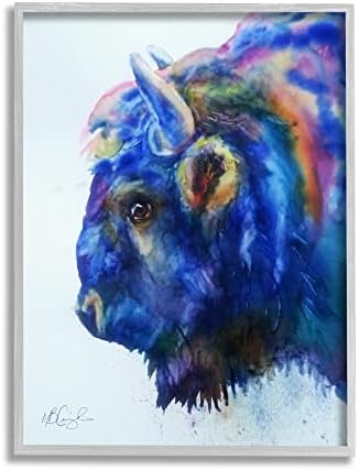 СТУПЕЛ ИНДУСТРИИ Единствено живописно сино бизонско сликарство смело, дизајн од МБ Канингам