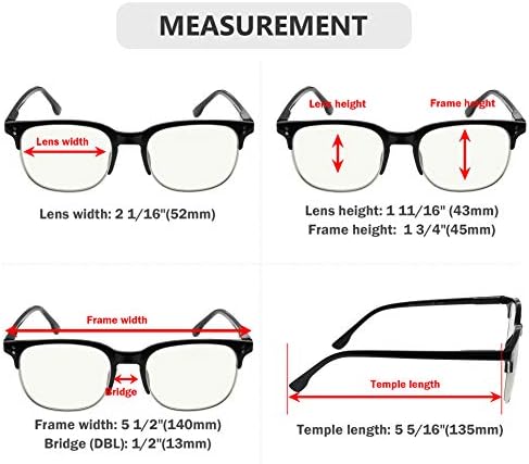 Очила 4-Пакет Прогресивни Мултифокус Очила За Читање Сина Светлина Блокирање За Жени Мажи Без Линија Мултифокални Читатели