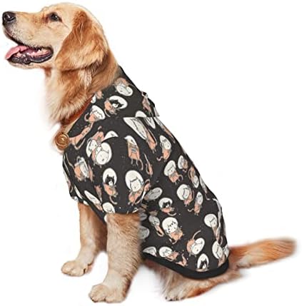 Голем Куче Качулка Симпатична-Астронаут - Мачка Миленичиња Облека Џемпер Со Капа Мека Мачка Облека Палто Медиум