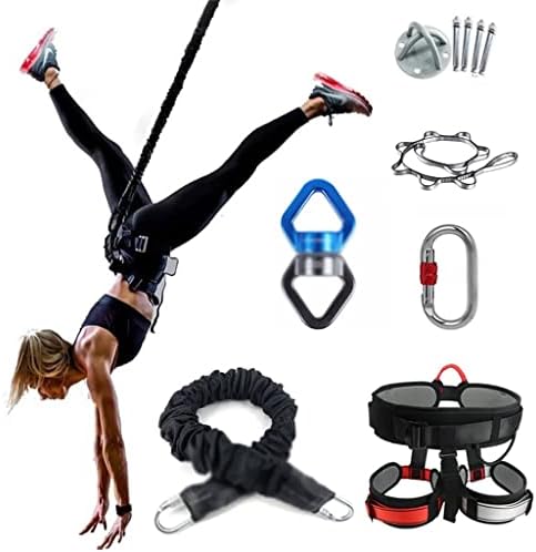 Dloett Bungee Dance Flying Suspent Suspent Rope Aerial Arial Anti- јога кабел за отпорност на опсег Поставете тренинг фитнес домашна опрема