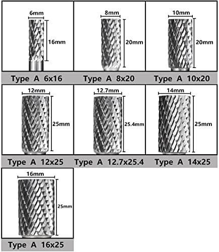 Заах Двојно Исечени Ротациони Датотеки за Метален Дијаметар 12-25, 4 мм 6мм Стебло Волфрам Карбид Брус Малку Ротациони Бруси