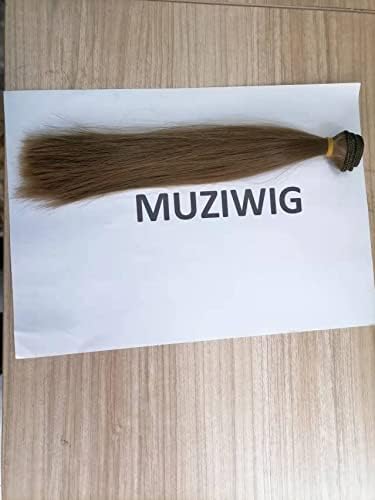 Muziwig 9,9 x 39,4 in, 5Rolls Кадрави отпорни на топлина кукли за коса за коса за DIY 1/3 1/4 1/6 BJD SD Doll Pigs, ReRooting комплет за коса за
