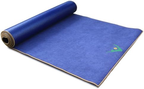 Aurorae synergy 2in1 топла јога мат со интегрирана пешкир за микрофибер што не се лизга. Без лизгање без патент за нечистотија/мирис