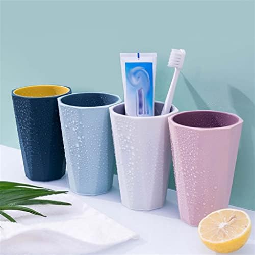 Czdyuf 4 пакувања на нордиски чаши за миење на устата за ветерници дома четкање чаша за заби цилиндар симпатична двојка за четка за заби