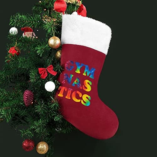 Гимнастика Божиќ виси чорапи за порибување за Божиќно дрво за одмор дома