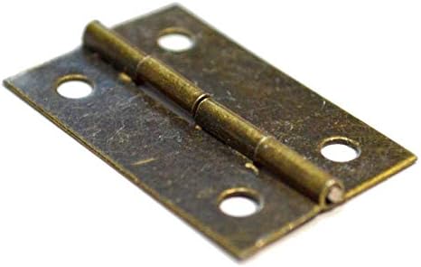 10 парчиња преклопување задник шарки антички бронзена шарка гроздобер хардвер со завртки за врати за прозорци Кабинет шкаф гардероба