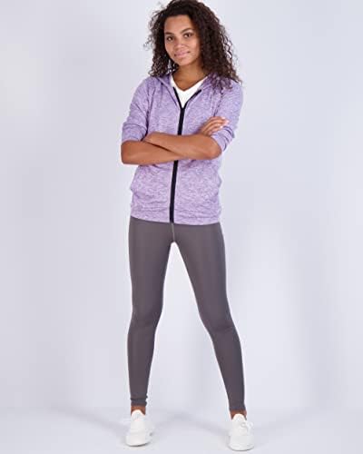 3 пакет: Quarterен женски сува долга ракав четвртина патент и целосна патентска јакна од качулка- Атлетски тренингот за трчање