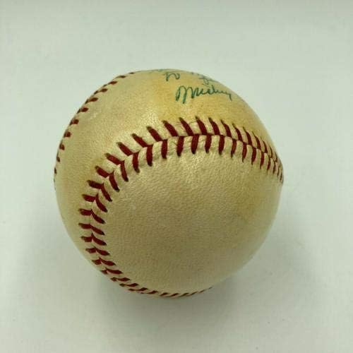 Прекрасен сингл на Мики Кохран потпиша 1940 -тите Американски лига Бејзбол ЈСА COA - Автограмирани бејзбол