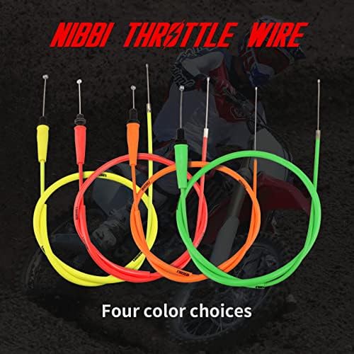 Кабел за гаснење на Nibbi 93,5 см, Универзален моторцикл за замена 36,8 прилагодлив кабел за гаснење, за нечистотија велосипед јама