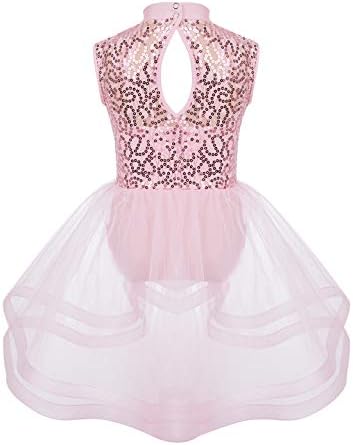 Iefiel Girls Ballet Tutu фустан гимнастички леотарски здолниште балерина танцувачка облека фигура за лизгање танцувачка облека