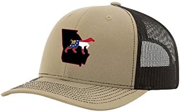 Сето Тоа Е За Државата Јужна Џорџија Со Знаме Исполнето Куче Мрежа Назад Камионџија Шапка-Каки/Кафе