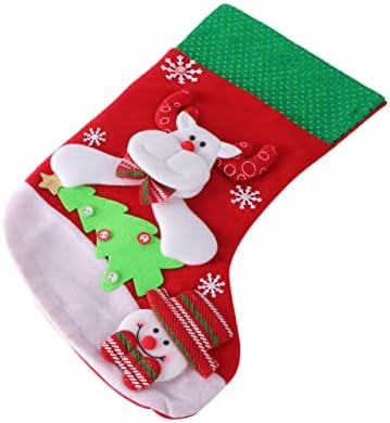 Sewacc 1 компјутер Божиќни чорапи Рождество украси Chrismas Cods Cods Pocking Sturchers EBT празнични чорапи камин што виси порибување на