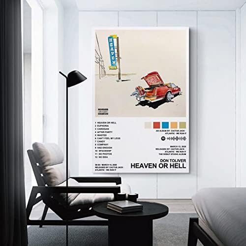 Дон Толивер-Постери за небото или пеколното платно wallидни уметности декорации во спална соба декорација на нефиналето-стил12x18inch