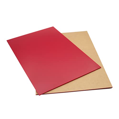 Црвен пластичен лист, 8 x 12 x 1/8 2 парчиња Пластичен лист боја ABS, црвен акрилен лим ABS материјали Плексиглас лист со заштитна хартија