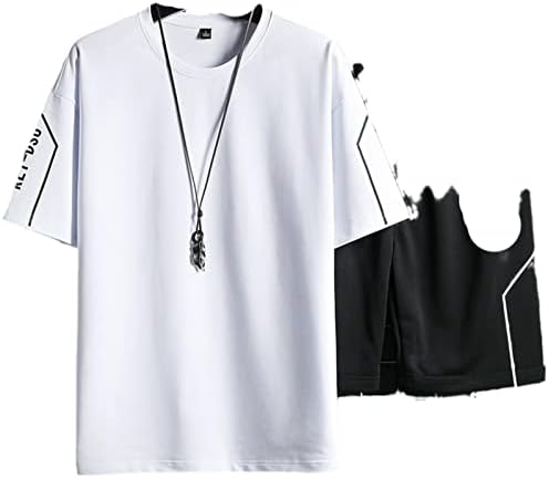 Машки комплети маички+шорцеви мажи со две парчиња костуми за маж, машко обични маички за вежбање фитнес комплети џогер костуми за мажи
