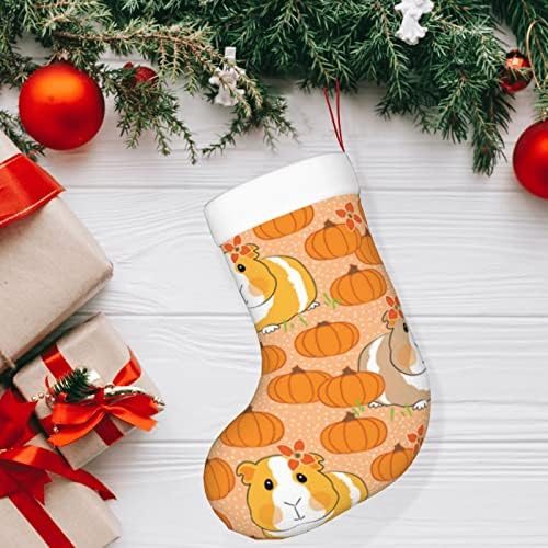 Аугенски Божиќни чорапи заморчиња за свињи тикви за Ноќта на вештерките, двострано камин што виси чорапи