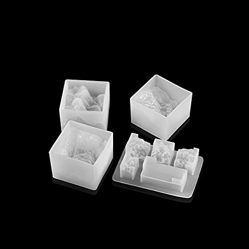 Agcfabs 3D Rockery Epoxy смола мувла планински силиконски мувла Декоративни занаети за DIY домашна маса украс за накит за изработка на калапи