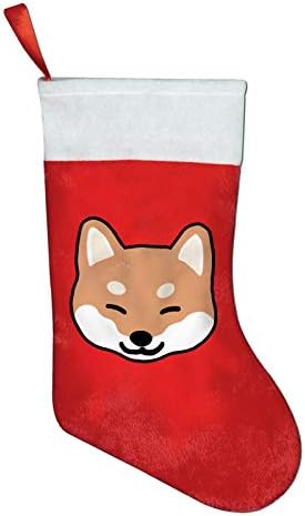 Корпда Шиба Ину трепка Божиќно порибување Персонализирани Божиќни чорапи Класични порибни декорации празници Семејство забава