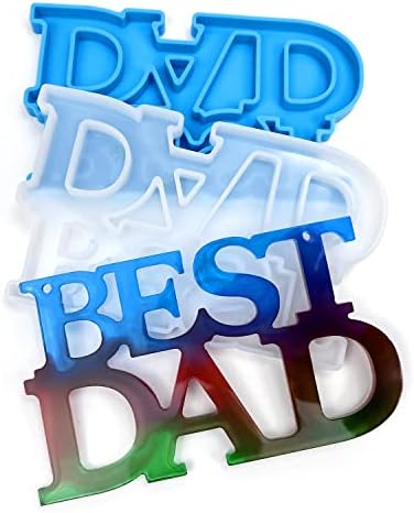 Најдобар тато силиконски мувла 2 п.п. татковци за ден на татковци за занаетчиски подароци за чоколадо или смола за калапи за тато-бек