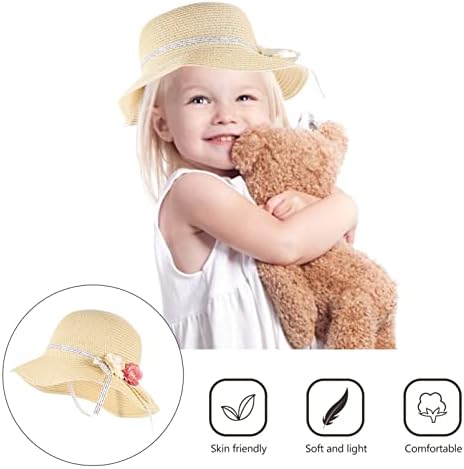 Galpada 1 постави девојки слама капа со рамо торба дете лето плажа капи бебе девојче сонце капа