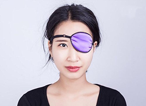 1 ПАРЧИЊА Виолетова Прилагодлива Мека Лепенка За Очи Свилена Еднокреветна Покривка Амблиопија Коригирана Визуелна Закрпи За Обновување На Очите