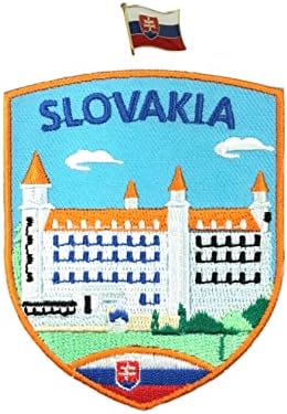 А-Он Братислава замок Амблем Шилд Печ+ Словачка земја значка значка значка, лепенка и игла за гроздобер патриотски налепници на отворено,