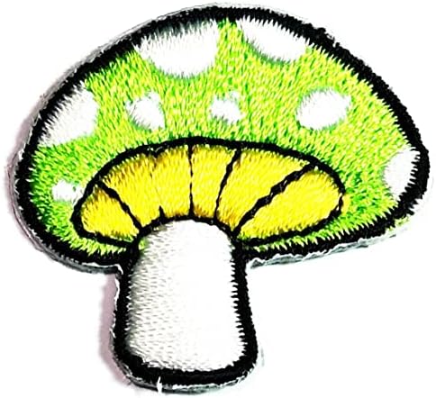Кленплус 3 парчиња. Мини Зелени Печурки Лепенки Налепница Уметност Магија Печурки Цртан Филм Печ Знак Симбол Костим Маица Јакни Фармерки Капи