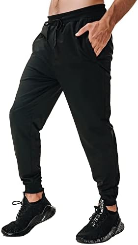 Машки голф -панталони со frueo со поштенски џеб тенок фит џогерс еластични панталони за џемпери за мажи атлетски панталони за тренингот, џогирање