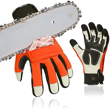 VGO ... ракавици со моторна пила, отпорност на сечење, заштита од моторна пила на двете раце назад, безбедносни синтетички