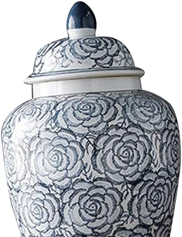 Магидеална керамичка цветна вазна десктоп цветна аранжман чај канистер рака насликана застаклена порцеланска ѓумбир тегла за декор во спална