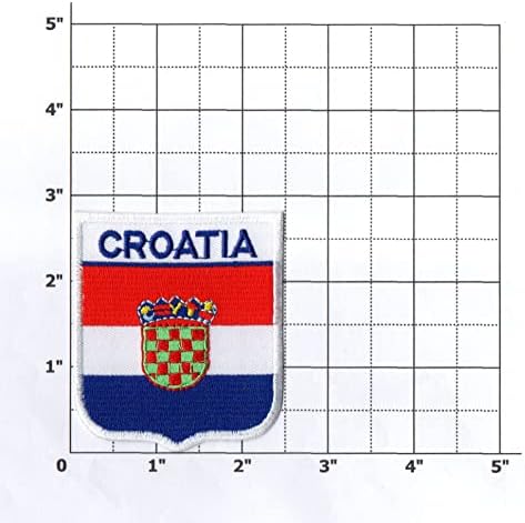 Прво, што било Хрватска знаме, лепенка железо на извезено за капаци за кошула со кошула, ранец на фармерки со големина на капакот на