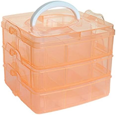 Кутија за складирање SOOVI Пластична занаетчиска монистра за кутија за алатки за складирање на накит