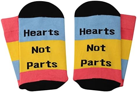 Jniap 2 пара пансексуални чорапи на гордоста розова пансексуална свест ЛГБТК Подароци срца не делови жолти сини чорапи